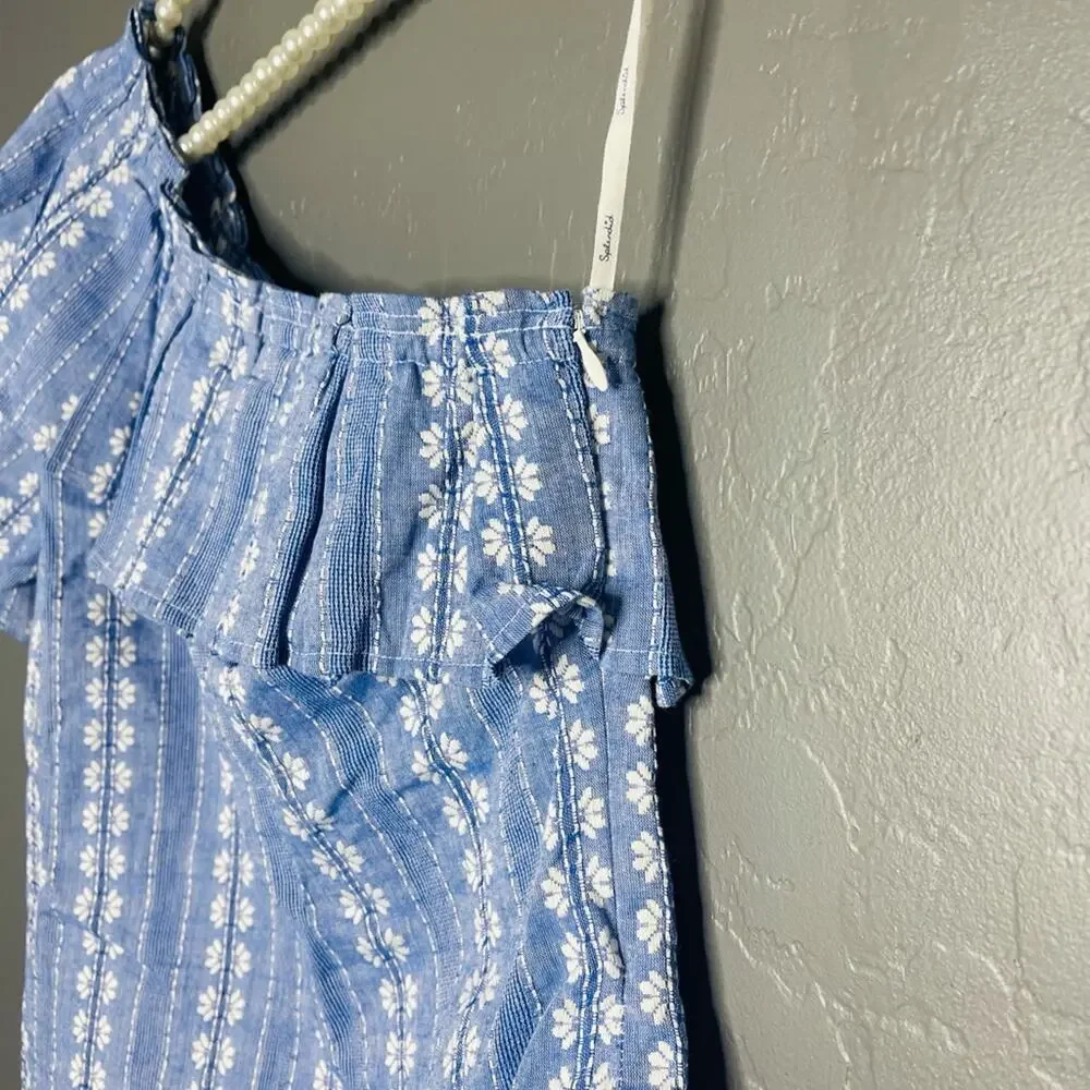 Splendid Chambray One Shoulder Top - Picture 4 of 7
